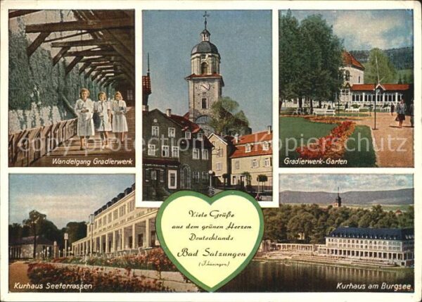 Bad Salzungen Gradierwerk Kurhaus Burgsee