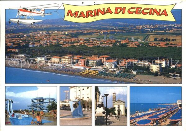 Marina di Cecina Fliegeraufnahme Freibad Strand