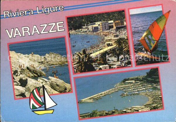 Varezze Fliegeraufnahme Strand
