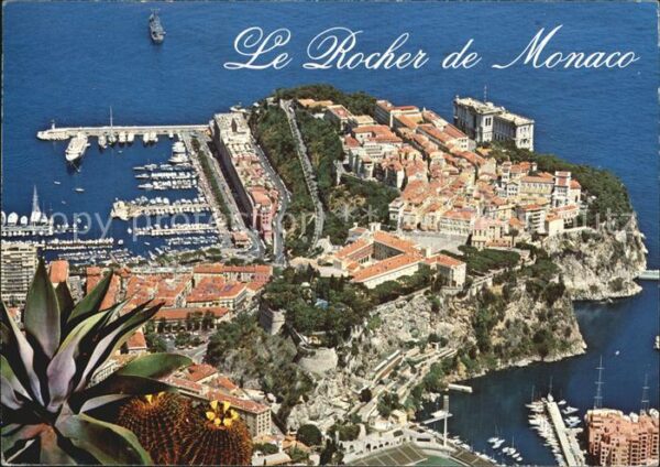 Monaco Fliegeraufnahme Le Rocher und Hafen
