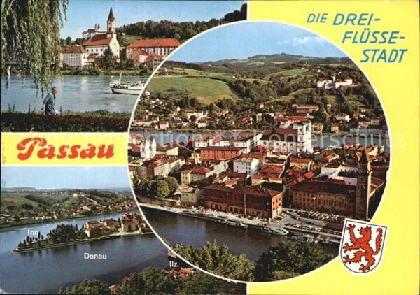 Passau Inn Donau Ilz Fliegeraufnahme