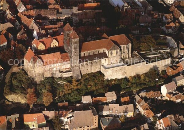 Quedlinburg Fliegeraufnahme Stifts- und Schloßkirch