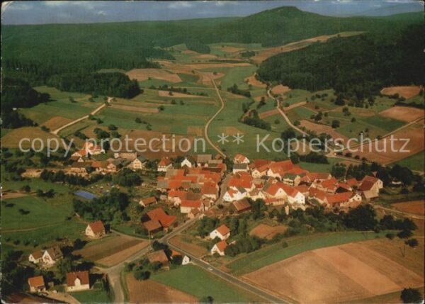 Bramberg Unterfranken Pension Gasthof Göbel Fliegeraufnahme