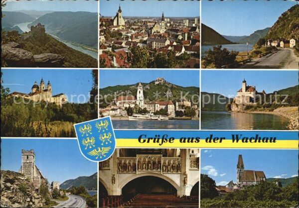 Wachau Oesterreich Aggstein Krems Stift-Melk Spitz Weissen