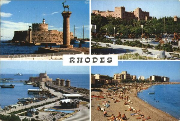 Rhodos Rhodes Aegaeis Fliegeraufnahme Windmühlen Strand