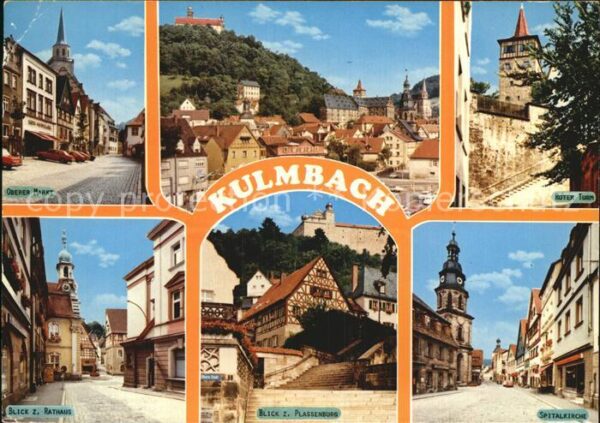 Kulmbach Marktplatz Roter-Turm Plassenburg