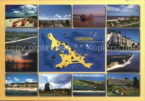 Insel Usedom Strände Windmühle Seebrücke