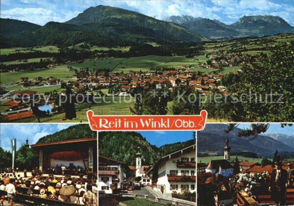 Reit Winkl Fliegeraufnahme mit Kaisergebirge und U
