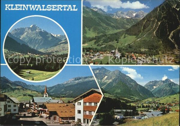 Kleinwalsertal Fliegeraufnahme Ortspartie