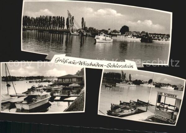 Schierstein Partien am Wasser Hafen