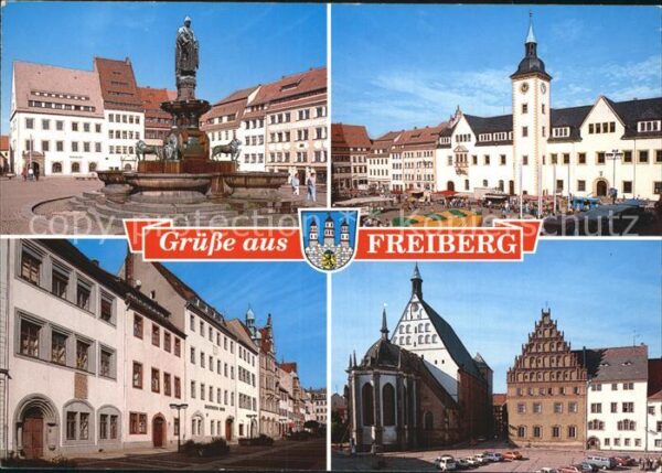 Freiberg Sachsen Obermarkt Petersstrasse Dom