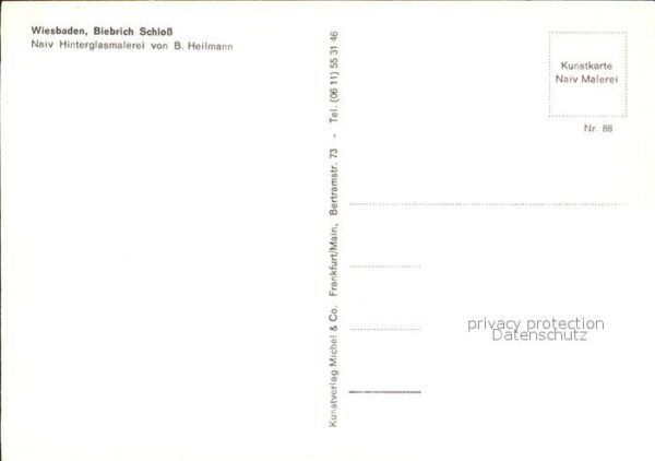Wiesbaden Biebrich Schloß Naive Malerei B. Heilma – Bild 2