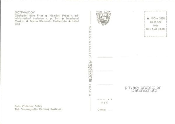 Gottwaldov Tschechien Fliegeraufnahme Denkmal – Bild 2