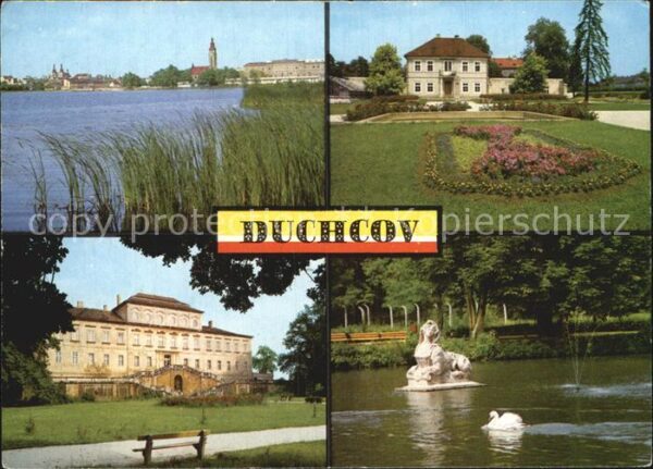 Duchcov Partie am Wasser Park Schloss