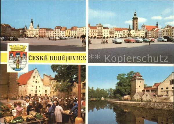 Ceske Budejovice Altstadt Partie am Wasser Markt