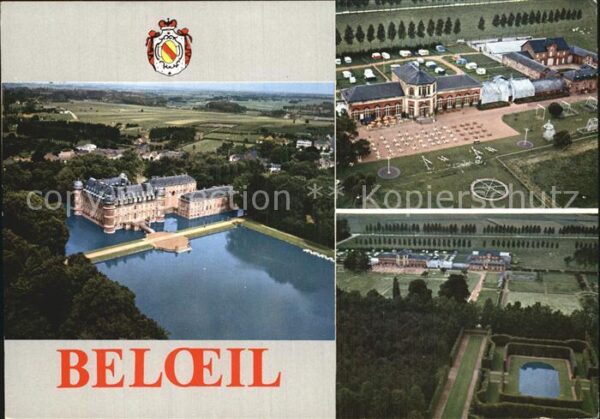 Beloeil Hainaut Fliegeraufnahme mit Schloß