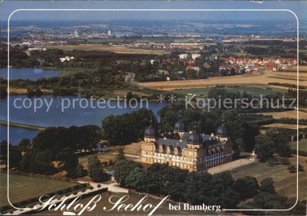 Bamberg Fliegeraufnahme mit Schloß Seehof