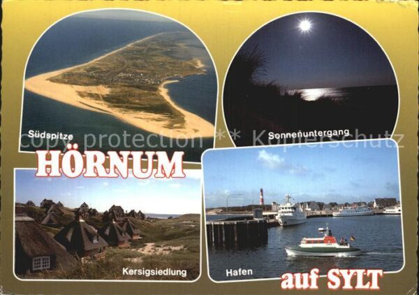 Hoernum Sylt Fliegeraufnahme Südspitze Hafen Kersigs