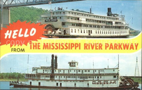 Dampfer Schaufelrad S.S. Mississippi S.S. Delta Queen