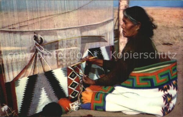 Indianer Native American Navajo Rug Weaver