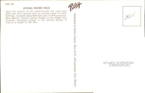 Indianer Native American Acoma Water Hole – Bild 2
