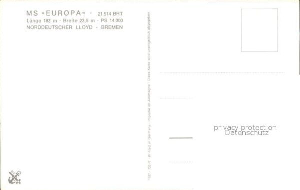 Dampfer Oceanliner MS Europa – Bild 2