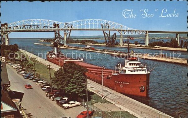 Frachter Binnenschifffahrt Soo Locks Sault Ste. Marie Michigan