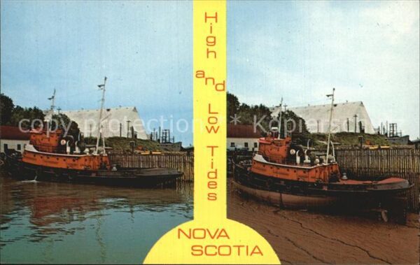 Boote High and Low Tides Nova Scotia Bay of F