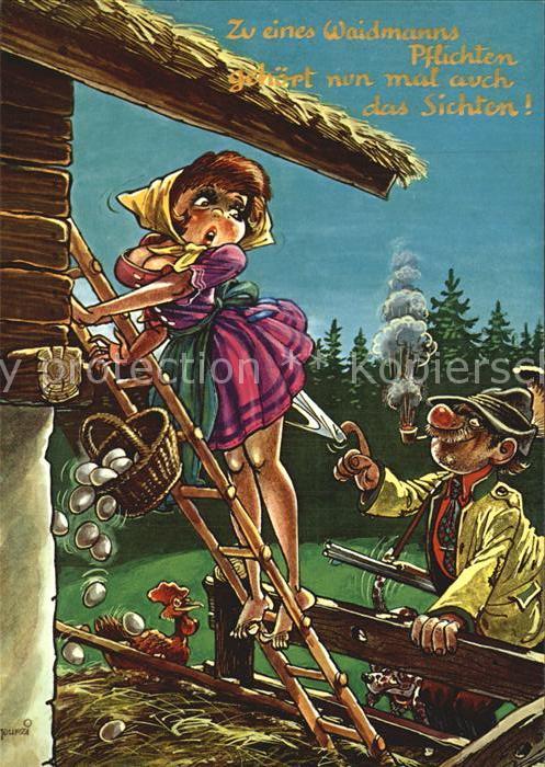 Humor Waidmann Frau Pflichten Huhn Eier
