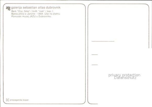Segelschiffe Bark Otac Niko Künstlerkarte – Bild 2