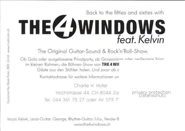 Saenger Band The 4 Windows feat. Kelvin – Bild 2