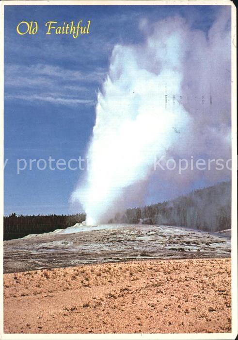 Geysire Vulcans Geysers Vulkane Old Faithful Yellowstone National Park