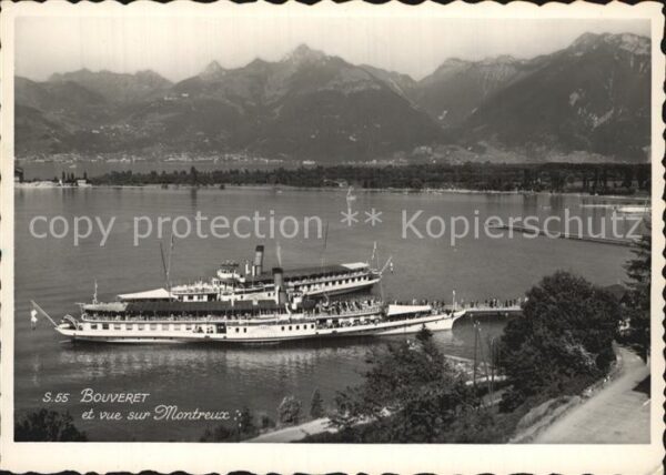 Dampfer Seitenrad La Suisse Bouveret Montreux