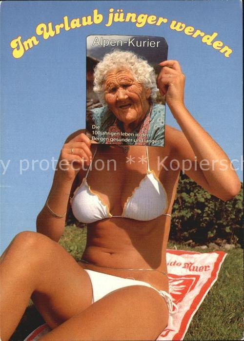 Humor Alpen-Kurier Bikini Jung und Alt