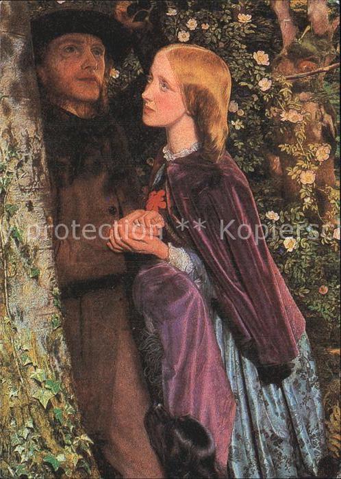 Kuenstlerkarte Arthur Hughes The Long Engagement