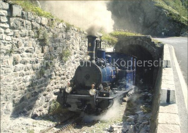 Lokomotive Bauzug-Fahrt Gletsch-Oberwald