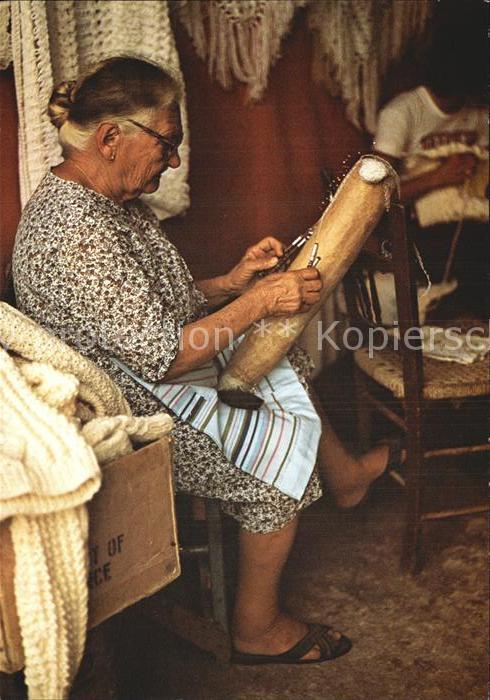 Handarbeit Spitzenklöpplerin Gozitan Woman Lace Ma