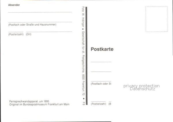 Telefon Fernsprechwandapparat um 1895 – Bild 2