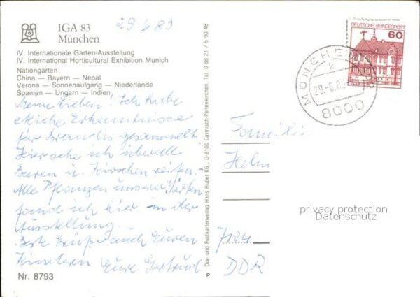 Gartenbauaustellung IGA 83 München Nationgärten China Bayer – Bild 2