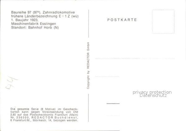 Lokomotive Zahnradlokomotive Baureihe 97 – Bild 2