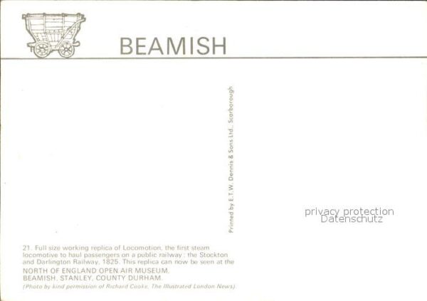 Lokomotive Beamish Stanley County Durham – Bild 2