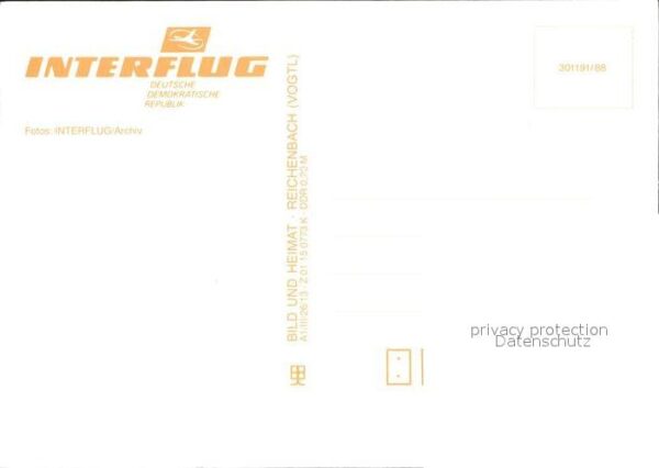 Flugzeuge Zivil Interflug Luftfahrtpersonal – Bild 2