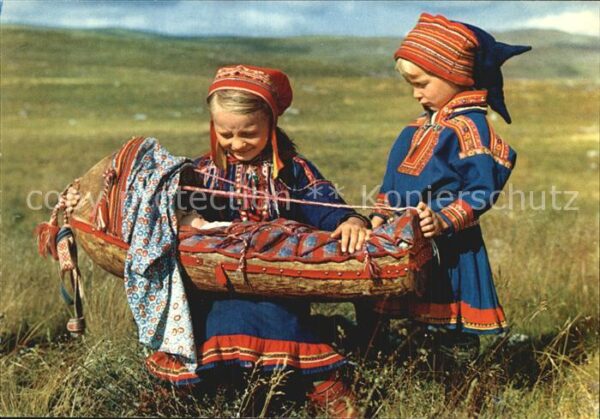 Trachten Norwegen Lapp Children Lapp Cradle