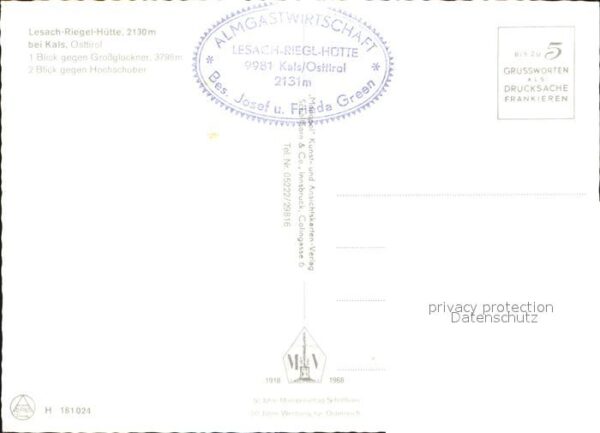 Kals Grossglockner Lesach Riegel Hütte Hochschober – Bild 2