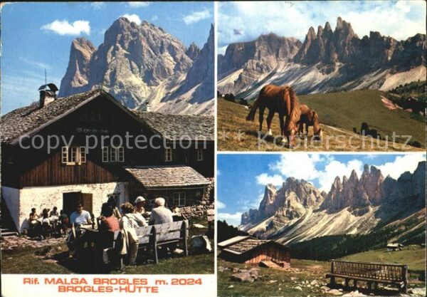 Brogleshuette Rifugio Malga Brogles Alpen Dolomiten
