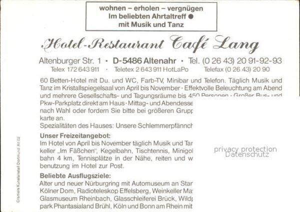 Altenahr Hotel Cafe Lang – Bild 2
