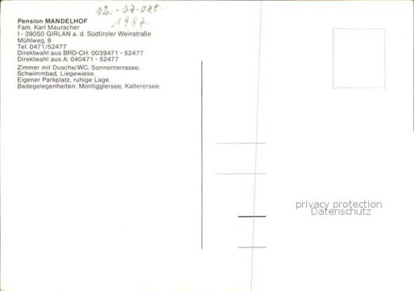 Girlan Pension Mandelhof – Bild 2