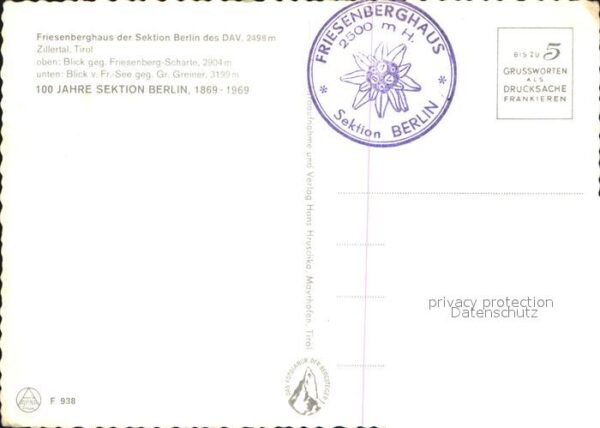 Zillertal Tirol Friesenberghaus Senktion Berlin – Bild 2