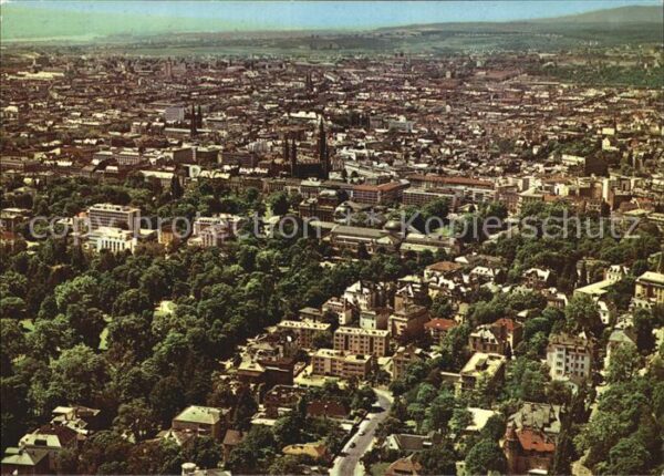 Wiesbaden Fliegeraufnahme mit Kurgarten Kurhaus M