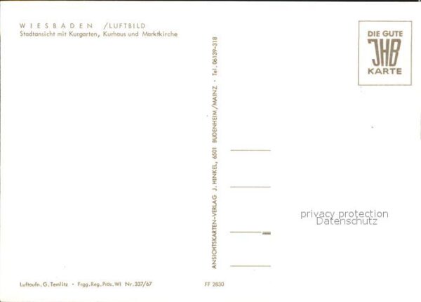 Wiesbaden Fliegeraufnahme mit Kurgarten Kurhaus M – Bild 2